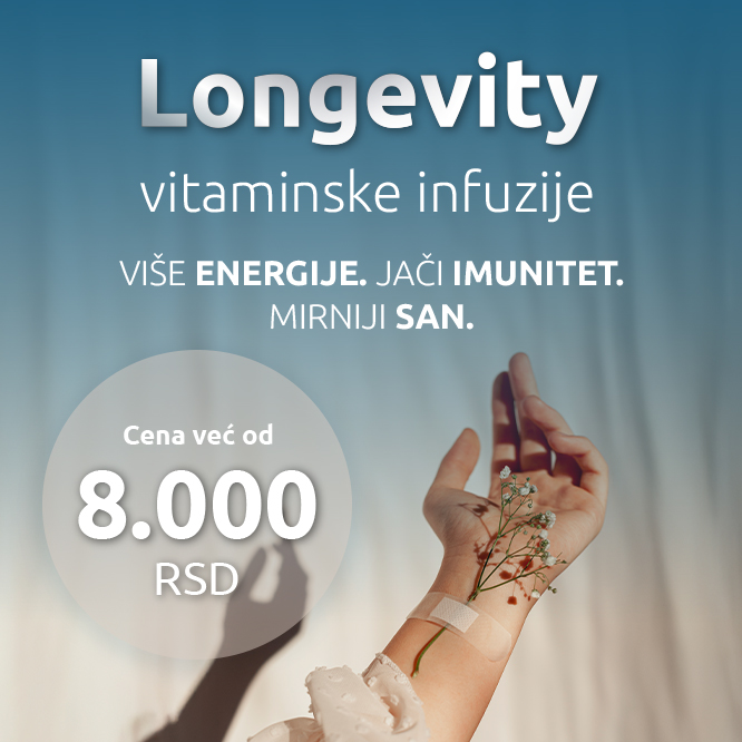 Longevity vitaminske infuzije - više energije, jači imunitet | MediGroup